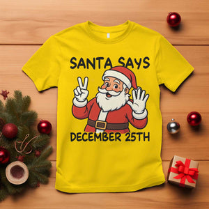 Santa Christmas December 25th Season T Shirt TS14 Daisy Print Your Wear