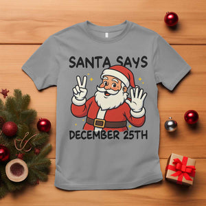 Santa Christmas December 25th Season T Shirt TS14 Sport Gray Print Your Wear