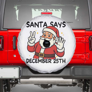Santa Christmas December 25th Season Spare Tire Cover TS14 White Print Your Wear