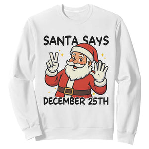 Santa Christmas December 25th Season Sweatshirt TS14 White Print Your Wear