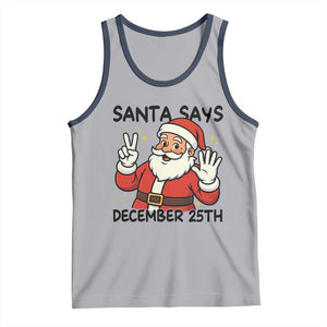 Santa Christmas December 25th Season Tank Top TS14 Athletic Heather Navy Print Your Wear