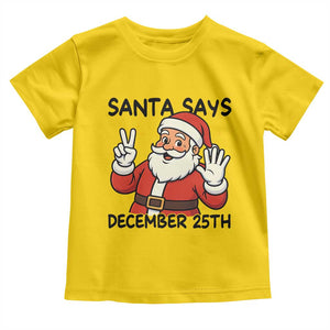 Santa Christmas December 25th Season Toddler T Shirt TS14 Daisy Print Your Wear