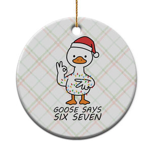 67 Six Seven Chirtsmas Meme Ceramic Ornament Funny Silly Goose TS14 1pc Christmas Plaid Print Your Wear