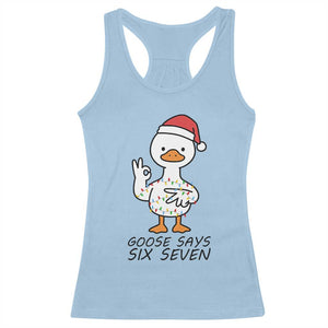 67 Six Seven Chirtsmas Meme Racerback Tank Top Funny Silly Goose TS14 Light Blue Print Your Wear