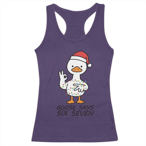 67 Six Seven Chirtsmas Meme Racerback Tank Top Funny Silly Goose TS14 Purple Print Your Wear