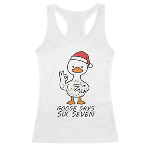 67 Six Seven Chirtsmas Meme Racerback Tank Top Funny Silly Goose TS14 White Print Your Wear