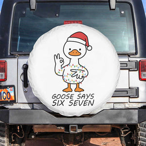67 Six Seven Chirtsmas Meme Spare Tire Cover Funny Silly Goose TS14 No hole White Print Your Wear