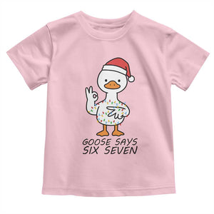 67 Six Seven Chirtsmas Meme Toddler T Shirt Funny Silly Goose TS14 Light Pink Print Your Wear
