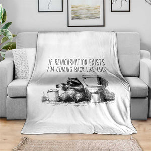 Funny Drunk Raccoon Throw Blanket Trashed Panda Meme TS14 Print Your Wear
