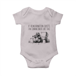 Funny Drunk Raccoon Baby Onesie Trashed Panda Meme TS14 Ice Gray Print Your Wear
