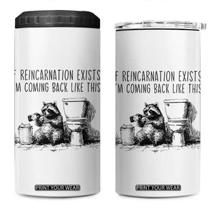 Funny Drunk Raccoon 4 in 1 Can Cooler Tumbler Trashed Panda Meme TS14 One Size: 16 oz White Print Your Wear