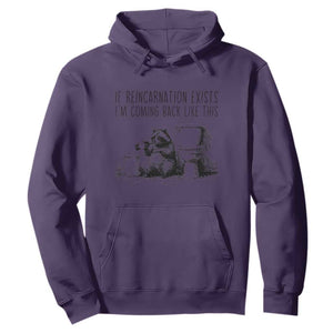 Funny Drunk Raccoon Hoodie Trashed Panda Meme TS14 Purple Print Your Wear