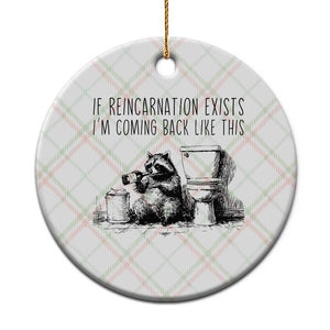 Funny Drunk Raccoon Ceramic Ornament Trashed Panda Meme TS14 1pc Christmas Plaid Print Your Wear