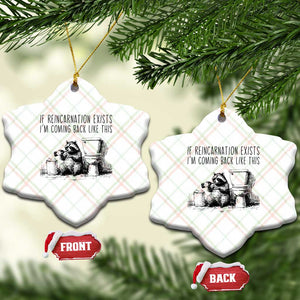 Funny Drunk Raccoon Ceramic Ornament Trashed Panda Meme TS14 Print Your Wear