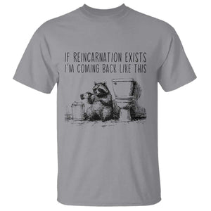 Funny Drunk Raccoon T Shirt Trashed Panda Meme TS14 Sport Gray Print Your Wear