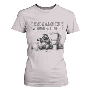 Funny Drunk Raccoon T Shirt For Women Trashed Panda Meme TS14 Ice Gray Print Your Wear