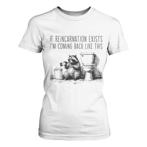 Funny Drunk Raccoon T Shirt For Women Trashed Panda Meme TS14 White Print Your Wear