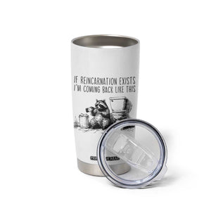 Funny Drunk Raccoon Tumbler Cup Trashed Panda Meme TS14 Print Your Wear