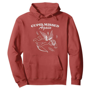 Funny Anti Valentine Hoodie Cupid Missed Again TS14 Red Print Your Wear