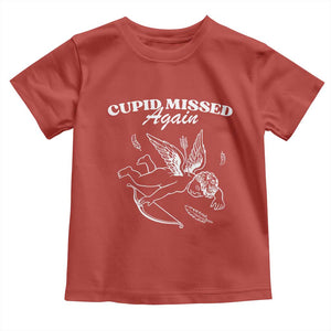 Funny Anti Valentine Toddler T Shirt Cupid Missed Again TS14 Red Print Your Wear