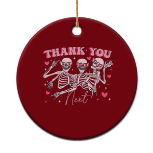 Funny Skeleton Anti Valentines Ceramic Ornament TS14 1pc Red Print Your Wear