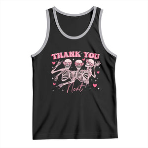 Funny Skeleton Anti Valentines Tank Top TS14 Black Athletic Heather Print Your Wear