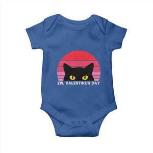 Funny Black Cat Anti Valentine Meme Baby Onesie TS14 Royal Blue Print Your Wear
