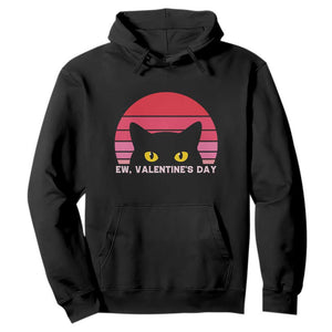 Funny Black Cat Anti Valentine Meme Hoodie TS14 Black Print Your Wear