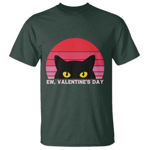 Funny Black Cat Anti Valentine Meme T Shirt TS14 Dark Forest Green Print Your Wear