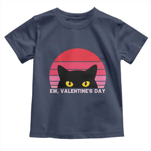 Funny Black Cat Anti Valentine Meme Toddler T Shirt TS14 Navy Print Your Wear