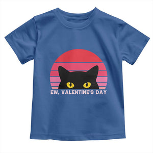 Funny Black Cat Anti Valentine Meme Toddler T Shirt TS14 Royal Blue Print Your Wear