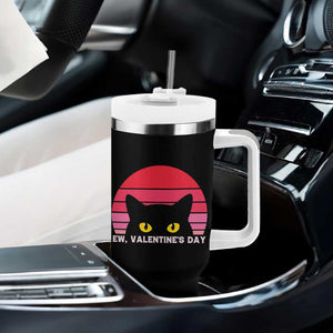 Funny Black Cat Anti Valentine Meme Tumbler With Handle TS14 Print Your Wear