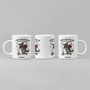 Funny Raccoon Scooter Anti Valentine Coffee Mug Love Is In The Air Try Not To Breathe TS14 Print Your Wear