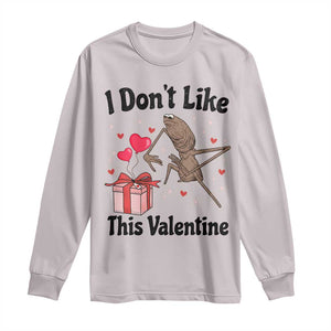 Marcus The Worm Meme Long Sleeve Shirt I Do Not Like This Valentine TS14 Ice Gray Print Your Wear