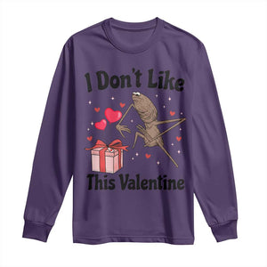 Marcus The Worm Meme Long Sleeve Shirt I Do Not Like This Valentine TS14 Purple Print Your Wear