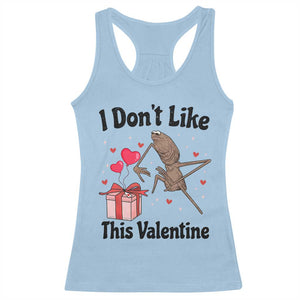 Marcus The Worm Meme Racerback Tank Top I Do Not Like This Valentine TS14 Light Blue Print Your Wear
