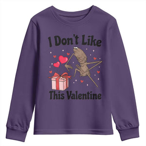Marcus The Worm Meme Youth Sweatshirt I Do Not Like This Valentine TS14 Purple Print Your Wear