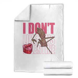 Marcus The Worm Funny Valentine Meme Throw Blanket I Don't Like This Valentine TS14 White Print Your Wear
