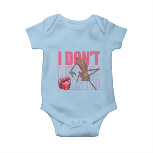 Marcus The Worm Funny Valentine Meme Baby Onesie I Don't Like This Valentine TS14 Light Blue Print Your Wear