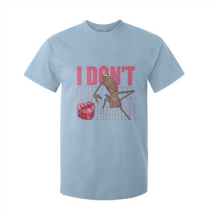 Marcus The Worm Funny Valentine Meme T Shirt For Kid I Don't Like This Valentine TS14 Light Blue Print Your Wear