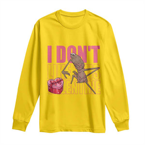 Marcus The Worm Funny Valentine Meme Long Sleeve Shirt I Don't Like This Valentine TS14 Daisy Print Your Wear