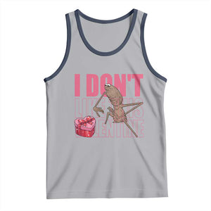 Marcus The Worm Funny Valentine Meme Tank Top I Don't Like This Valentine TS14 Athletic Heather Navy Print Your Wear