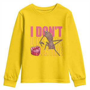 Marcus The Worm Funny Valentine Meme Youth Sweatshirt I Don't Like This Valentine TS14 Daisy Print Your Wear