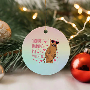 Marcus The Worm Meme Ceramic Ornament Funny Anti Valentines Day TS14 1pc Pastel Print Your Wear