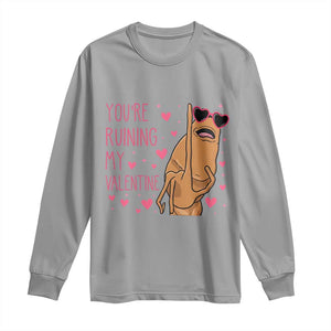 Marcus The Worm Meme Long Sleeve Shirt Funny Anti Valentines Day TS14 Sport Gray Print Your Wear