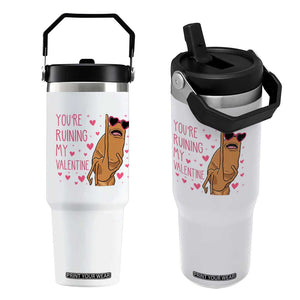 Marcus The Worm Meme Flip Straw Tumbler Funny Anti Valentines Day TS14 One Size: 30 oz White Print Your Wear