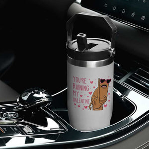 Marcus The Worm Meme Flip Straw Tumbler Funny Anti Valentines Day TS14 Print Your Wear