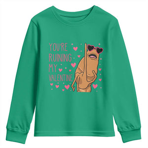 Marcus The Worm Meme Youth Sweatshirt Funny Anti Valentines Day TS14 Irish Green Print Your Wear