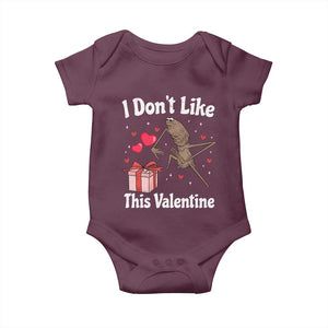Marcus The Worm Meme Baby Onesie Funny Anti Valentines Day Sarcastic TS14 Maroon Print Your Wear