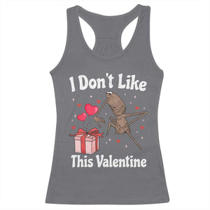 Marcus The Worm Meme Racerback Tank Top Funny Anti Valentines Day Sarcastic TS14 Charcoal Print Your Wear